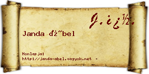 Janda Ábel névjegykártya