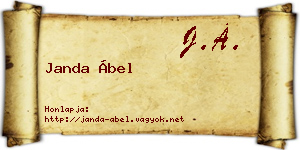 Janda Ábel névjegykártya